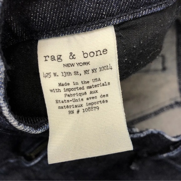 Rag & Bone Ice Blue Dash Trouser Cropped Jeans - Picture 6 of 7